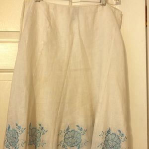 Linen Ann Taylor skirt. Lined. 8p EUC